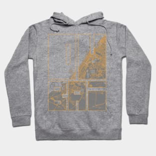 Dubai, United Arab Emirates City Map Typography - Bauhaus Hoodie